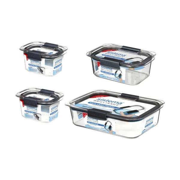 Sistema Brilliance Opvaringsbokse - 4-pak 3 Sistema Brilliance Opvaringsbokse - 4-pak