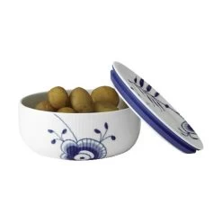 Royal Copenhagen Blå Mega Riflet Opbevaringskrukke M. Låg -Opbevaring Af Mad 3990 bc01046b 6df9 4869 bd19 f35eb3cad338