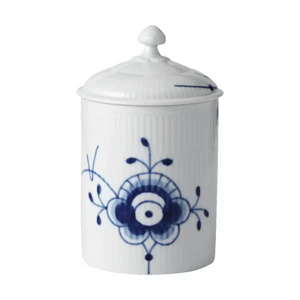 Royal Copenhagen Blå Mega Riflet Krukke M. Låg 3 Royal Copenhagen Blå Mega Riflet Krukke M. Låg